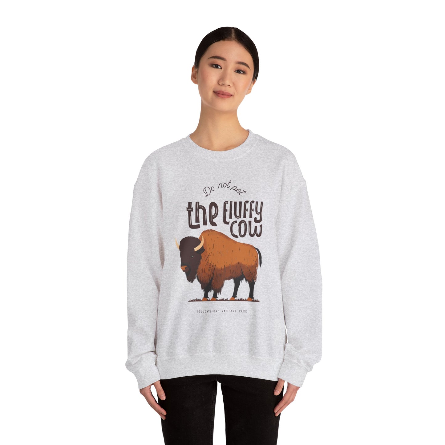 Do Not Pet the Fluffy Cow - Unisex Crewneck Sweatshirt